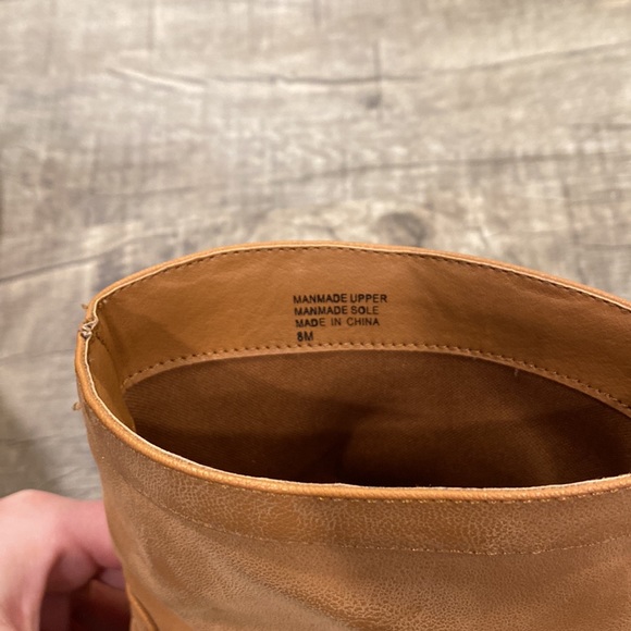 Women’s Loft Tan Faux Leather Booties - Picture 8 of 9